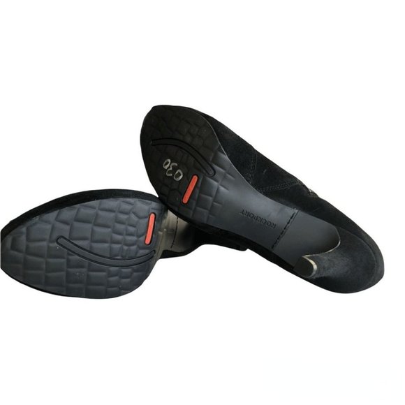 Brand New Rockport Black Suede High Heel Ankle Boots Size 7 - Picture 5 of 5